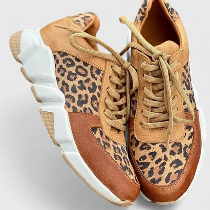 Patterned Shoes with Thick Soles