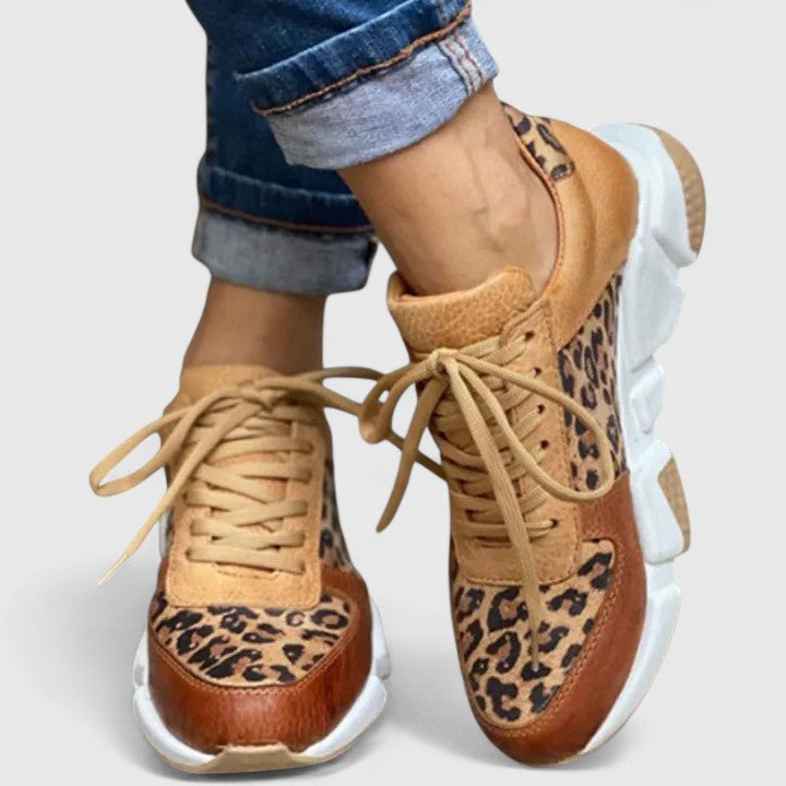 Patterned Shoes with Thick Soles