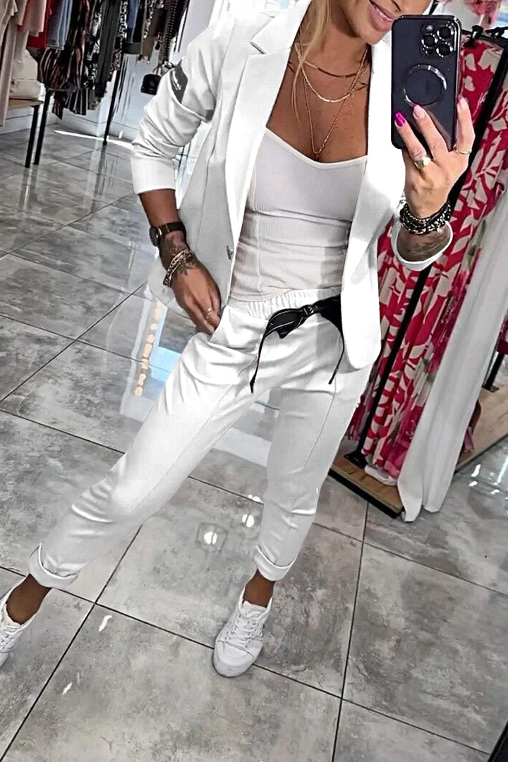 Long-Sleeve One-Button Set