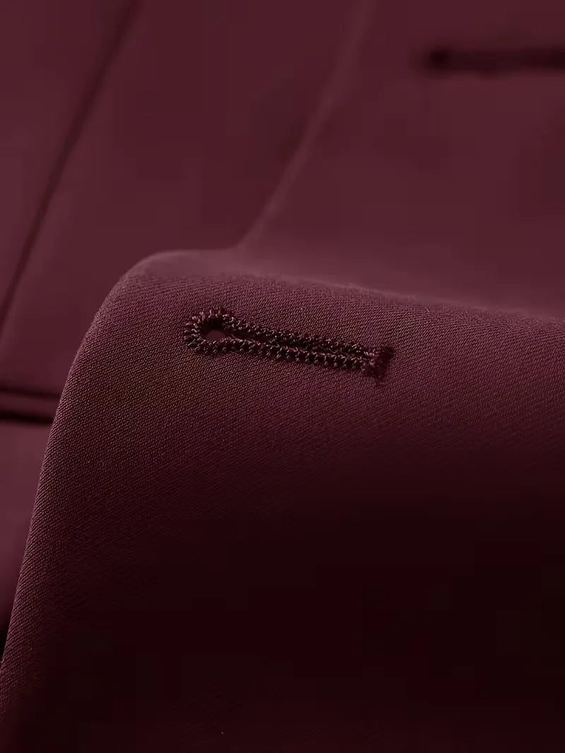 Trzyczęściowy Garnitur Slim Fit z Kamizelką Dwurzędową dla Mężczyzn