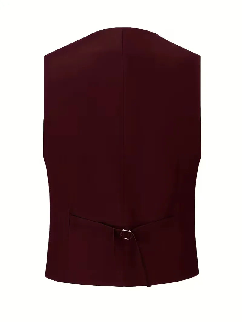Trzyczęściowy Garnitur Slim Fit z Kamizelką Dwurzędową dla Mężczyzn