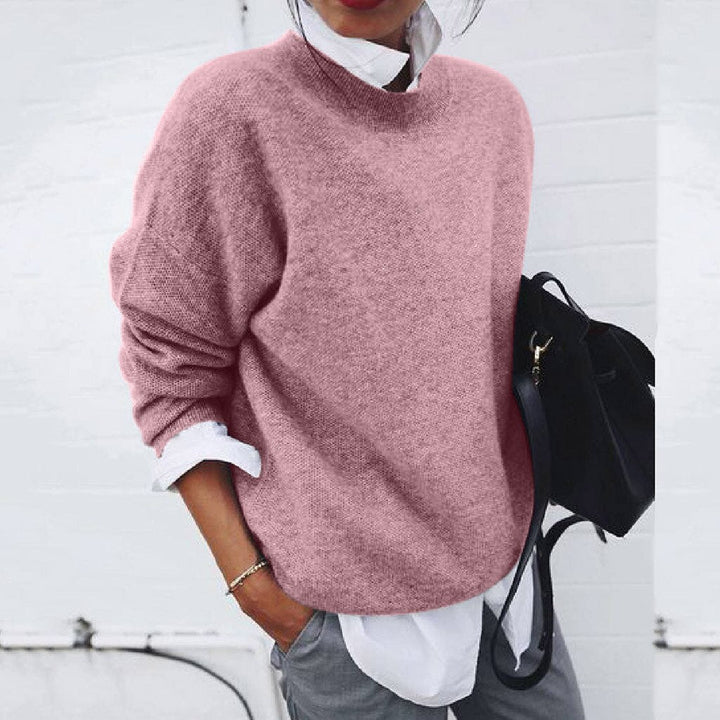 Sweter Damski Oversize ze Stójką Długi Rękaw