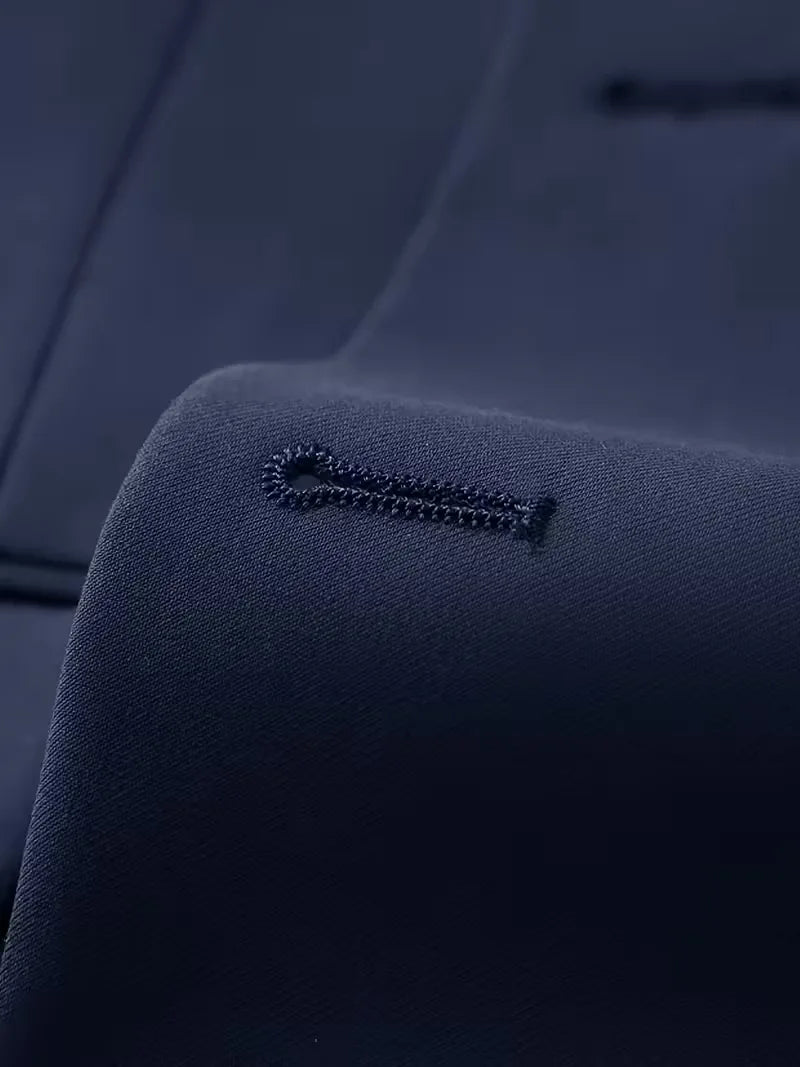 Trzyczęściowy Garnitur Slim Fit z Kamizelką Dwurzędową dla Mężczyzn