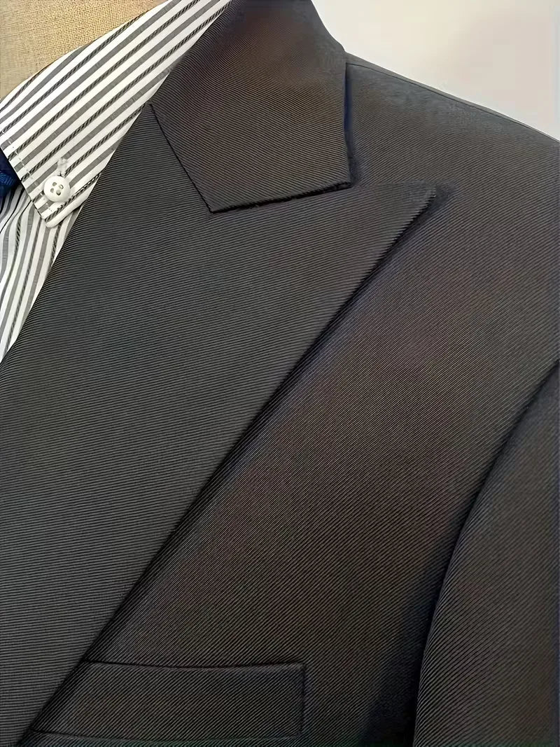 Trzyczęściowy Garnitur Slim Fit z Kamizelką Dwurzędową dla Mężczyzn