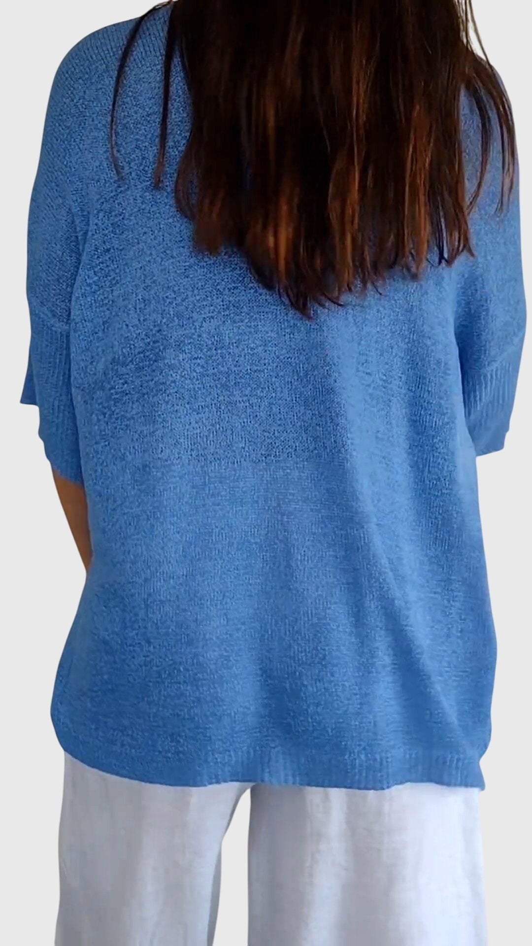 Oversized Three-Quarter-Sleeve Blouse