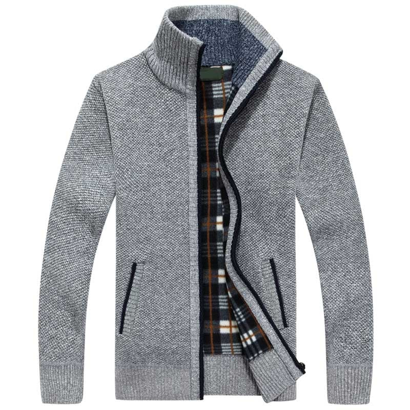 Textured collared zip-up jacket with pockets and a ribbed finish