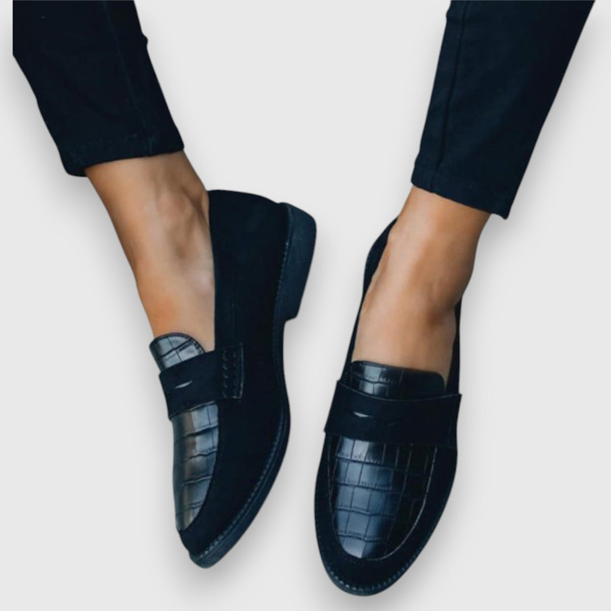 Damskie Pantofle Slip On z Panelami