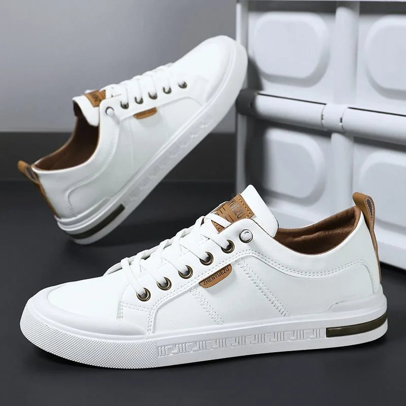 Sznurkowane Panele Szewne Z Pętelką Płaskie Sneakersy