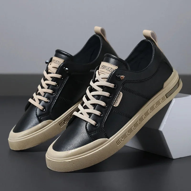 Sznurkowane Panele Szewne Z Pętelką Płaskie Sneakersy