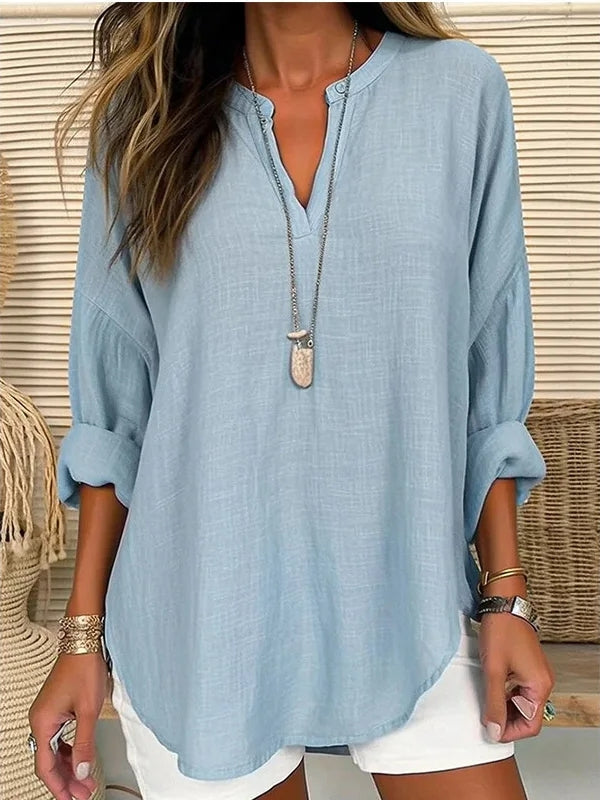 Loose Ribbed Curved Long Dropped-Shoulder Top with Belt