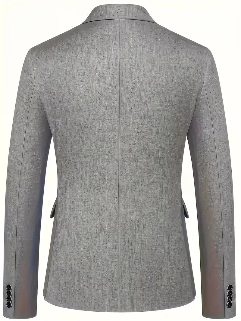 Trzyczęściowy Garnitur Slim Fit z Kamizelką Dwurzędową dla Mężczyzn