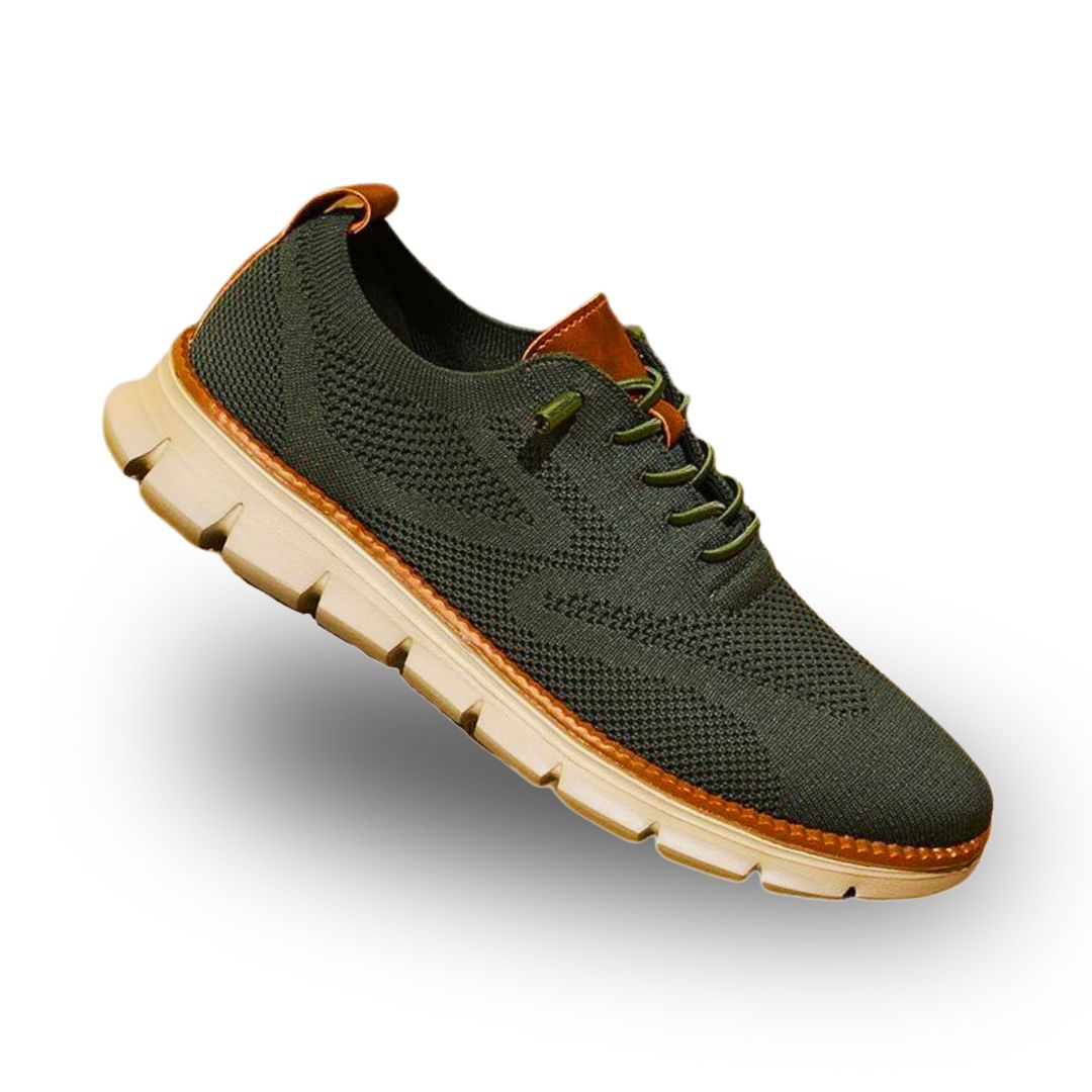 Textured low-top sneakers with panels and lacing