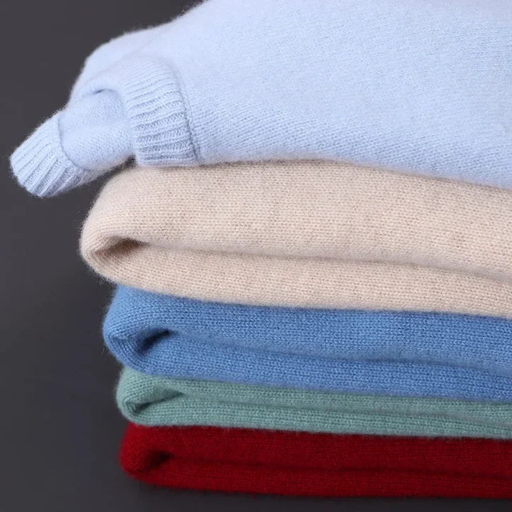 Sweter Męski z Golfem i Długim Rękawem