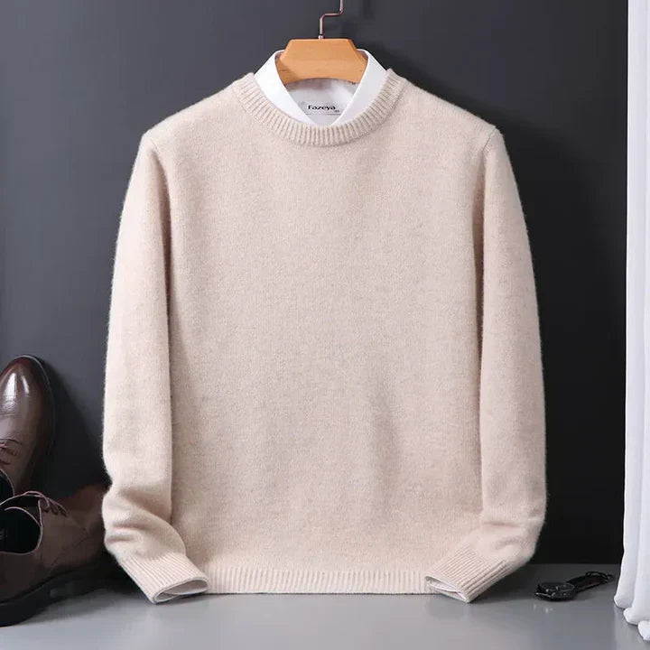 Sweter Męski z Golfem i Długim Rękawem