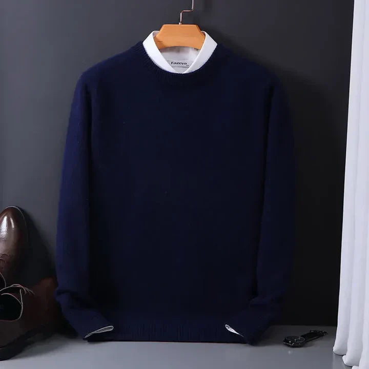 Sweter Męski z Golfem i Długim Rękawem