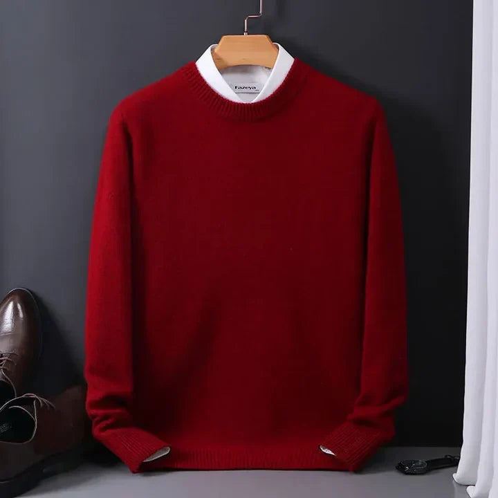 Sweter Męski z Golfem i Długim Rękawem