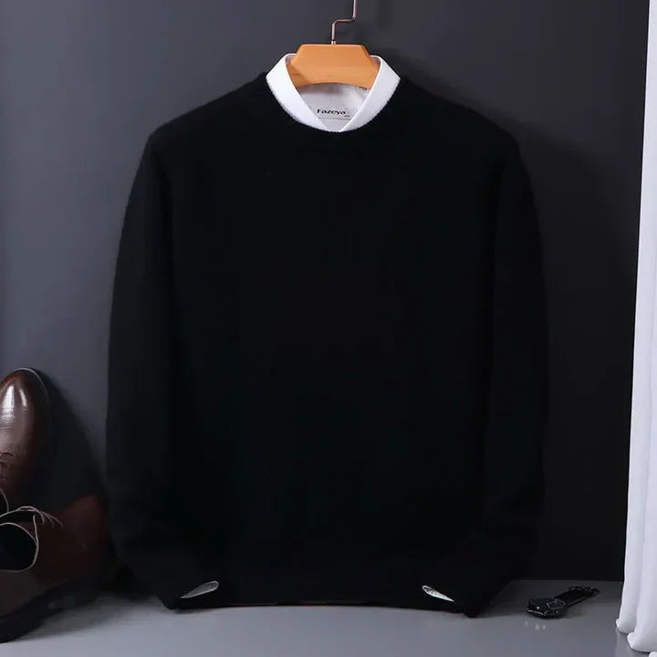Sweter Męski z Golfem i Długim Rękawem