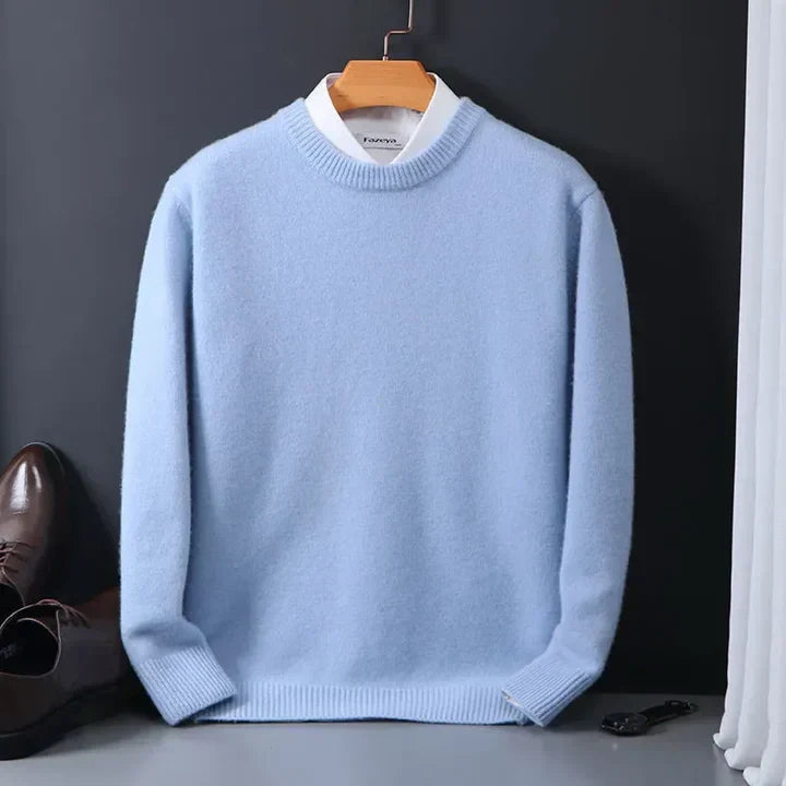 Sweter Męski z Golfem i Długim Rękawem