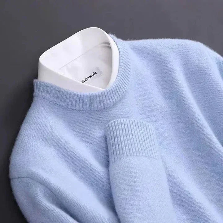 Sweter Męski z Golfem i Długim Rękawem