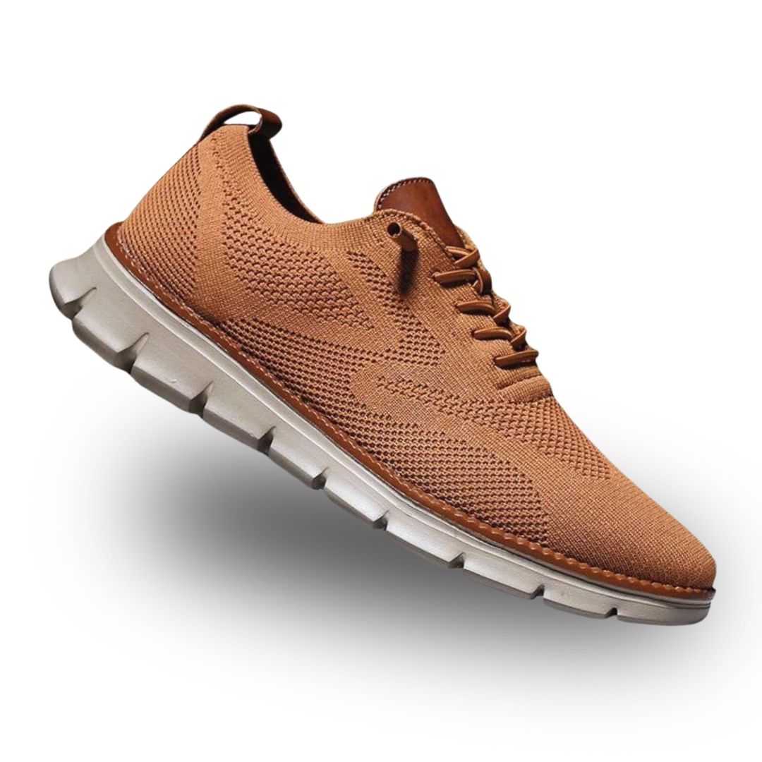 Textured low-top sneakers with panels and lacing