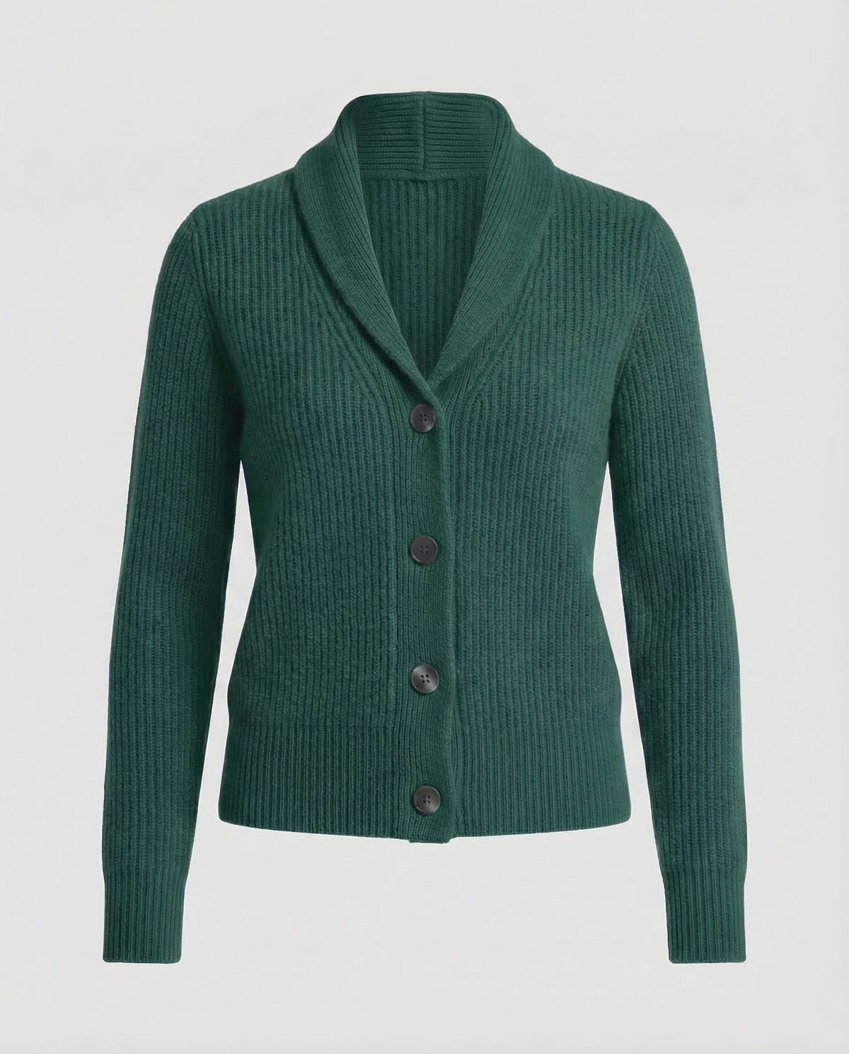 Sweater with a Ribbed Collar and Buttons