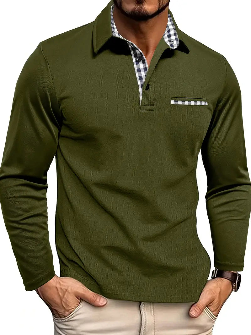 Koszulka polo z długim rękawem w slim fit