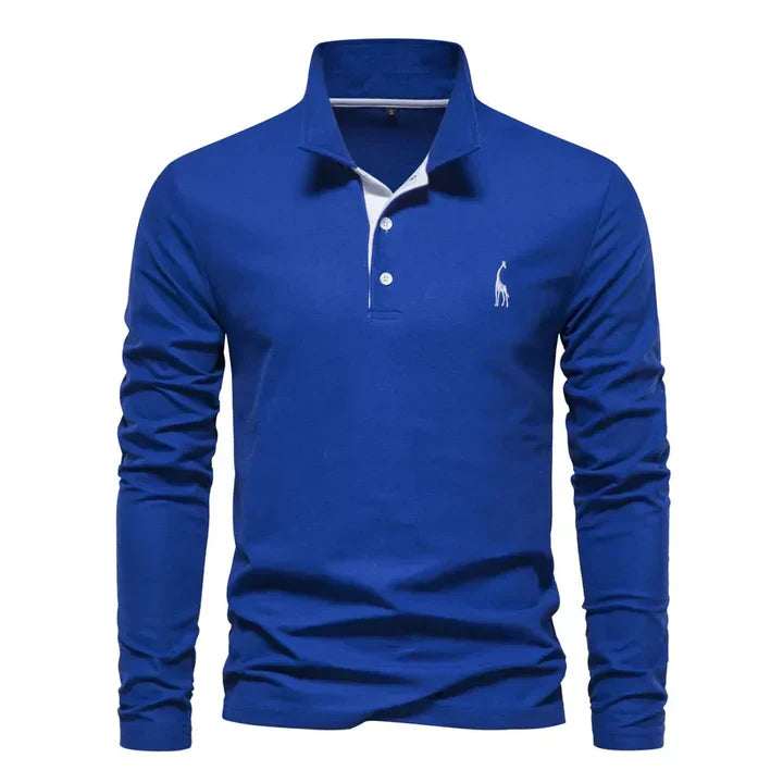 Klasyczna Koszulka Polo z Długim Rękawem dla Mężczyzn