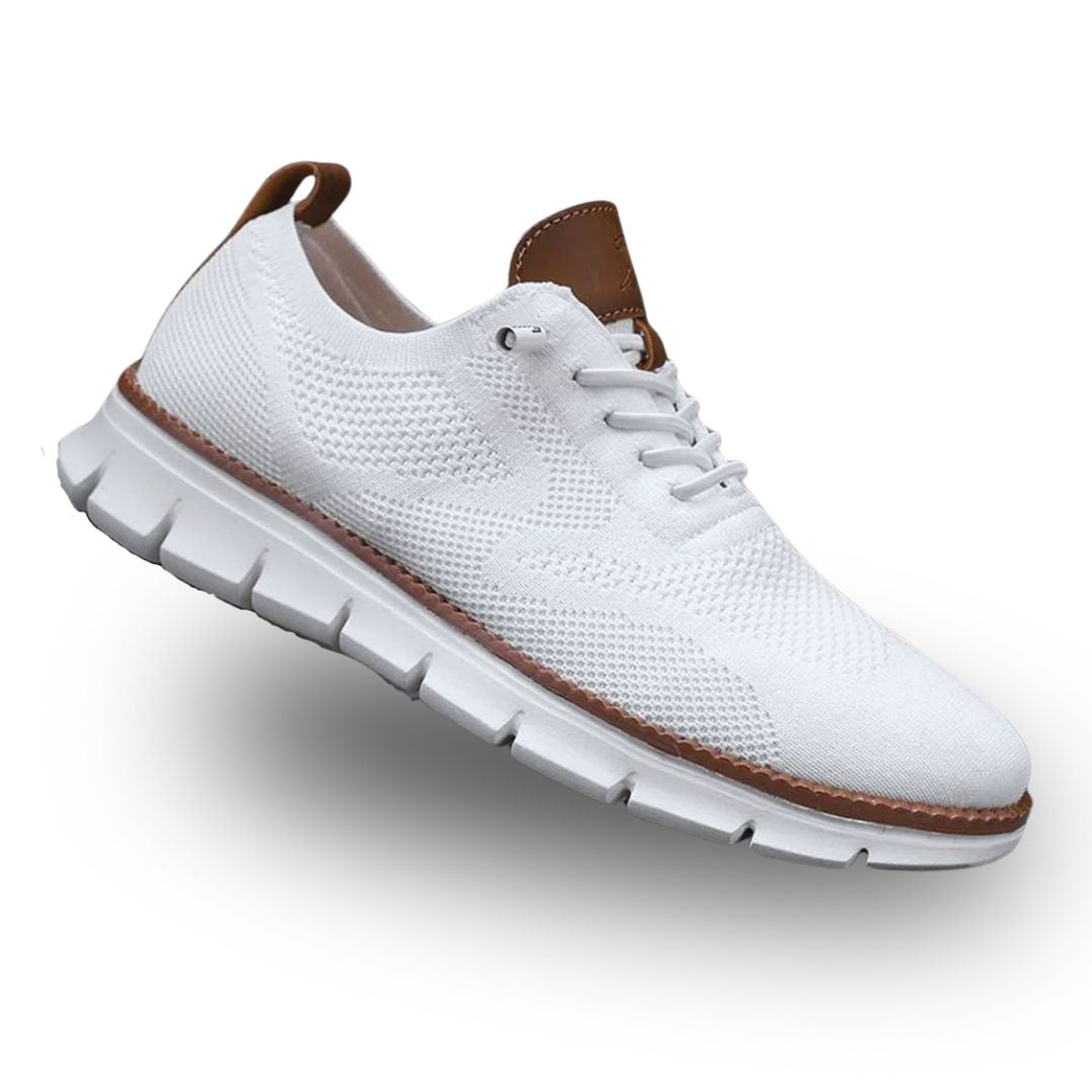 Textured low-top sneakers with panels and lacing