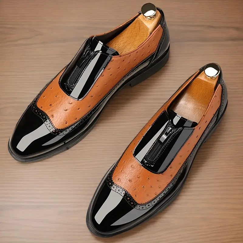 Perforowane Panele Okrągłe Buty Brogue