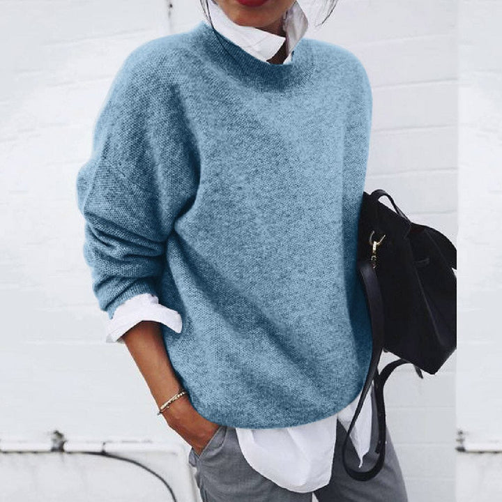 Sweter Damski Oversize ze Stójką Długi Rękaw