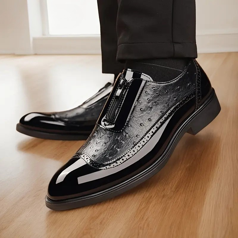Perforowane Panele Okrągłe Buty Brogue