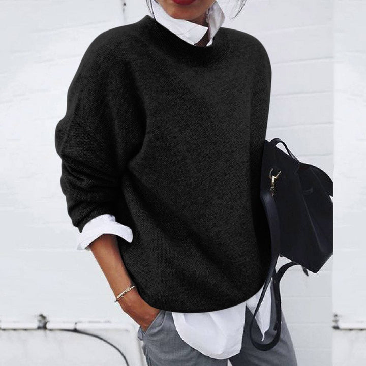 Sweter Damski Oversize ze Stójką Długi Rękaw
