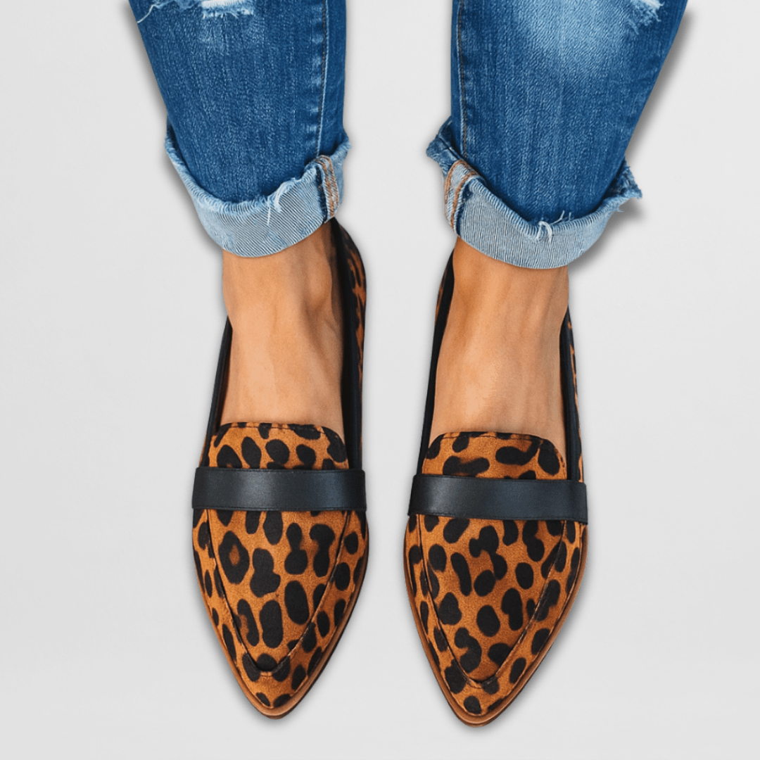 Pointed-Toe Low-Heel Loafers