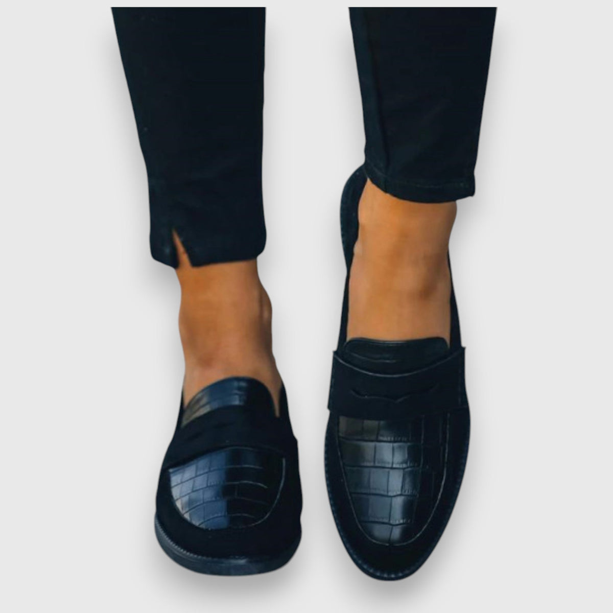 Damskie Pantofle Slip On z Panelami