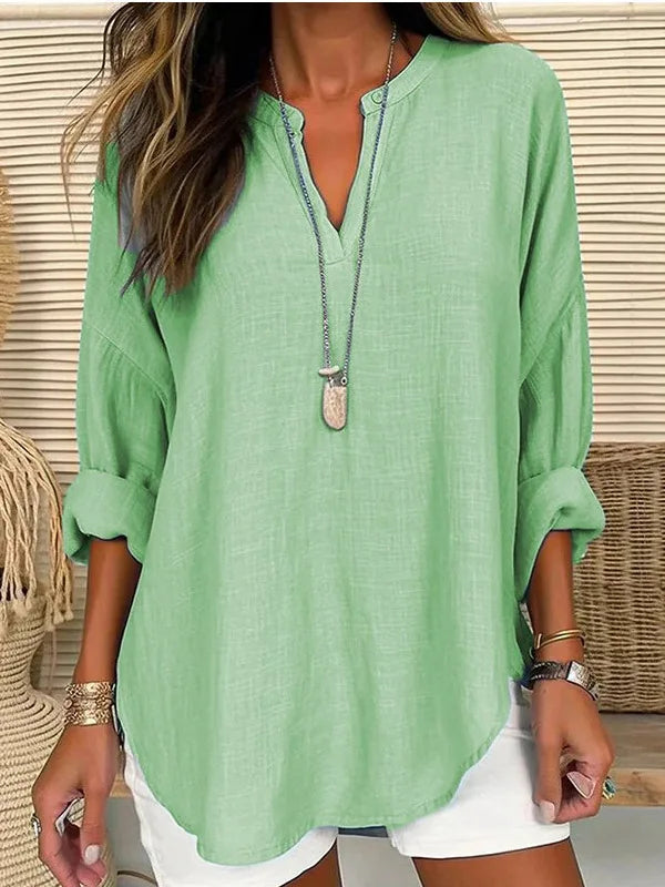 Loose Ribbed Curved Long Dropped-Shoulder Top with Belt