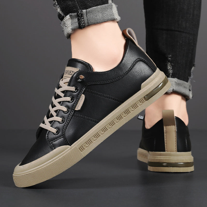 Sznurkowane Panele Szewne Z Pętelką Płaskie Sneakersy