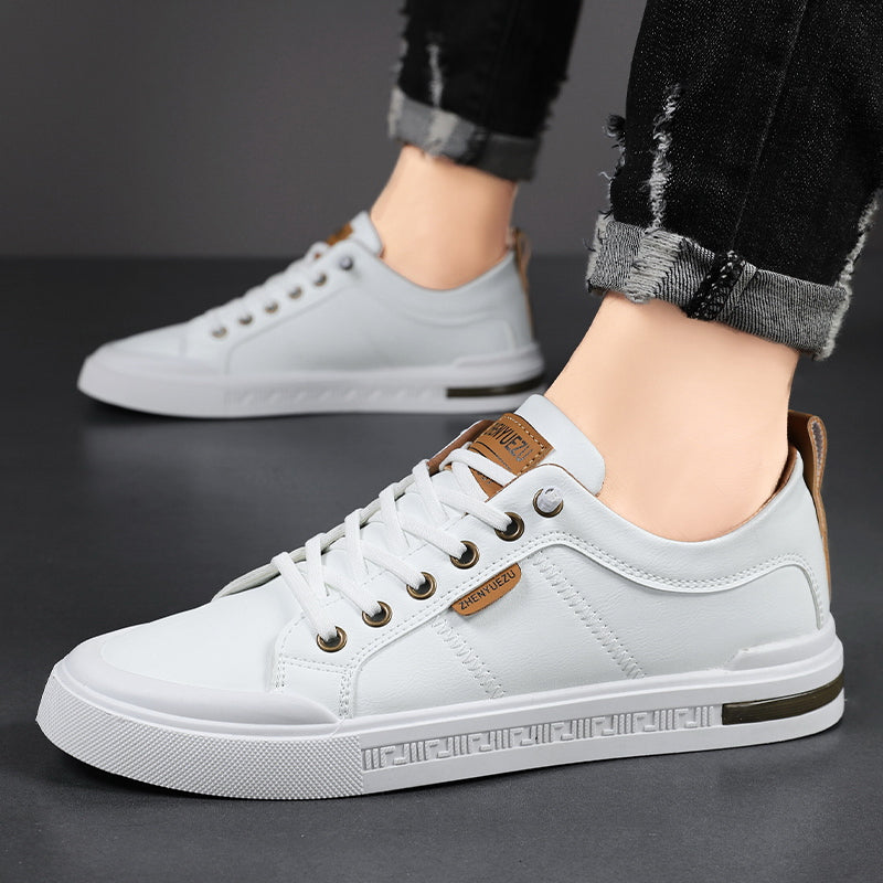Sznurkowane Panele Szewne Z Pętelką Płaskie Sneakersy