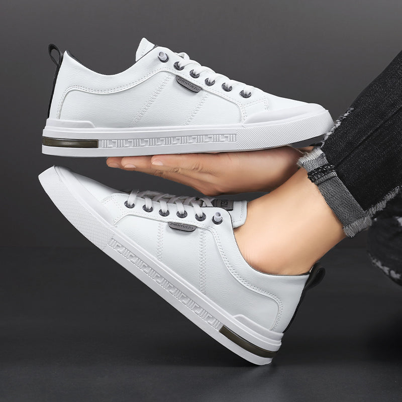 Sznurkowane Panele Szewne Z Pętelką Płaskie Sneakersy