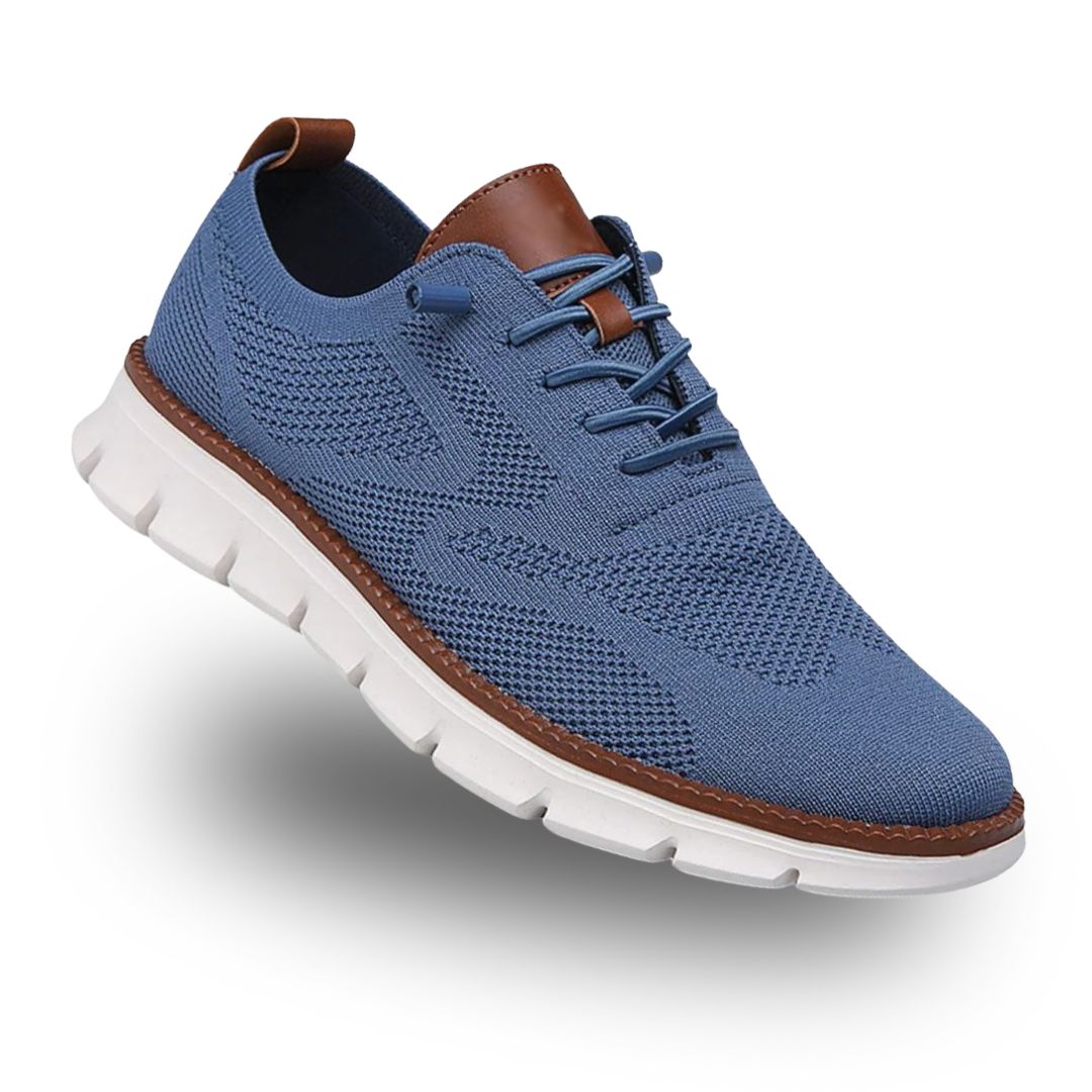 Textured low-top sneakers with panels and lacing