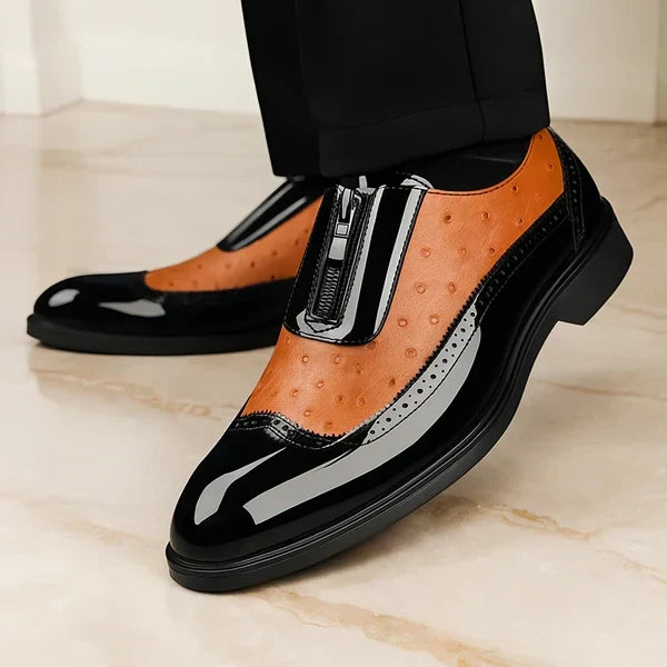 Perforowane Panele Okrągłe Buty Brogue