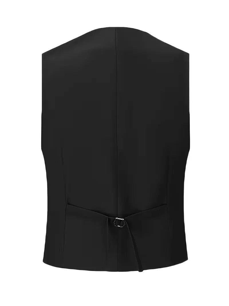 Trzyczęściowy Garnitur Slim Fit z Kamizelką Dwurzędową dla Mężczyzn