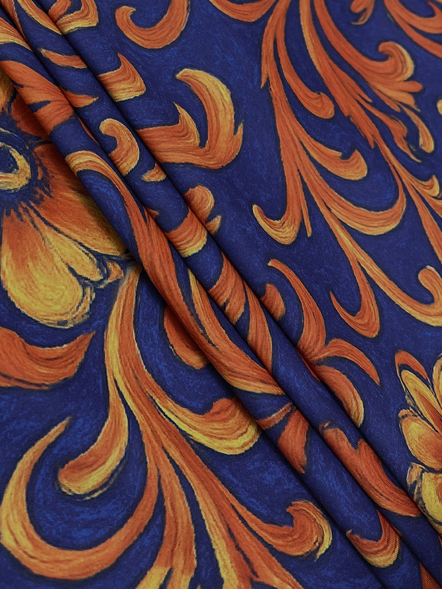 Button-front blouse with a floral pattern