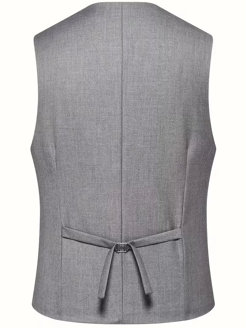 Trzyczęściowy Garnitur Slim Fit z Kamizelką Dwurzędową dla Mężczyzn
