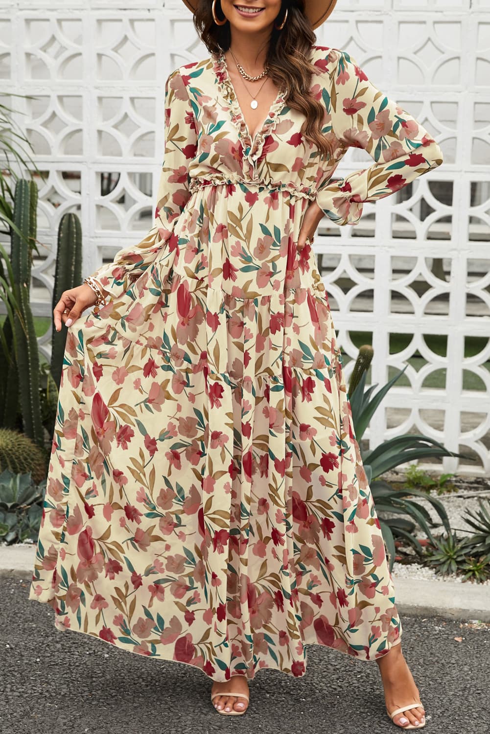 Women's Ruffled Layered Dress