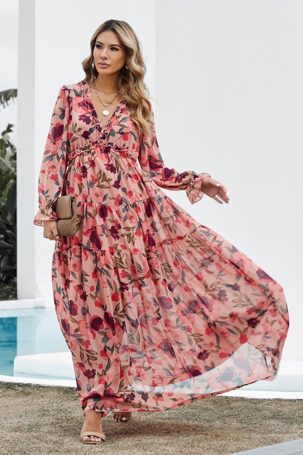 Women's Ruffled Layered Dress