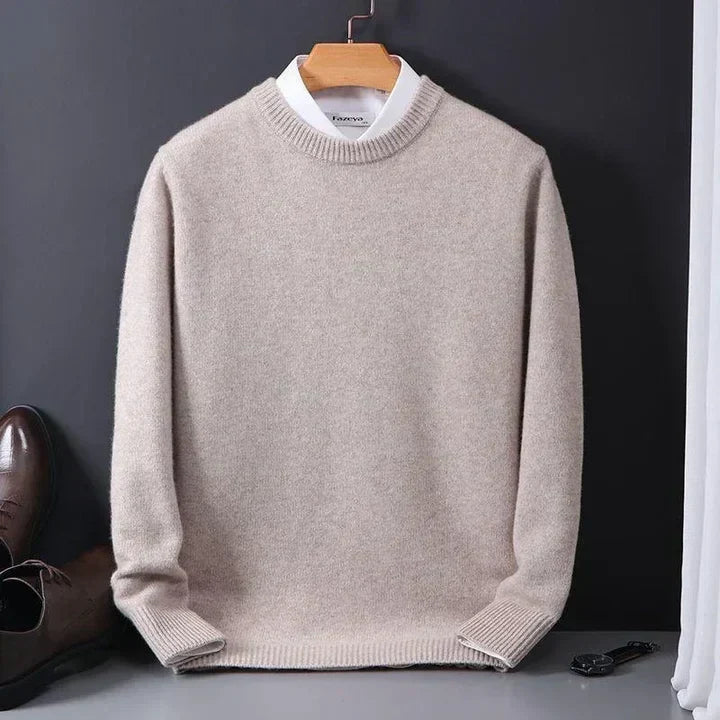 Sweter Męski z Golfem i Długim Rękawem