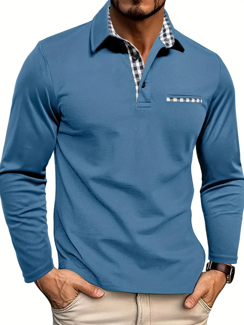 Koszulka polo z długim rękawem w slim fit