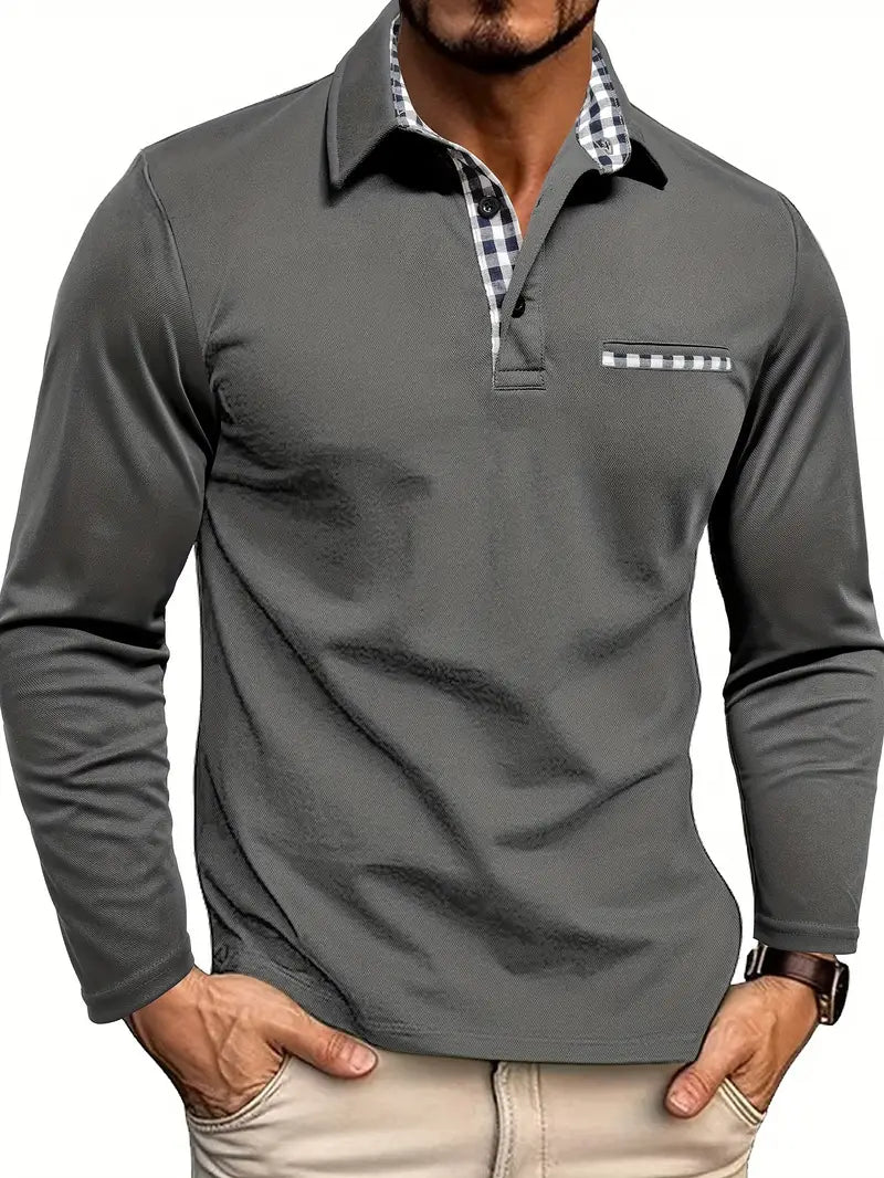 Koszulka polo z długim rękawem w slim fit